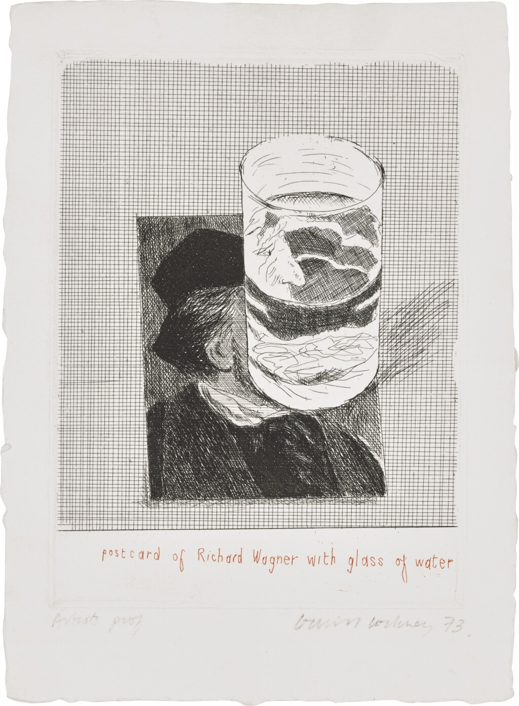 View full screen - View 1 of Lot 134. Postcard of Richard Wagner with a Glass of Water (S.A.C. 154).