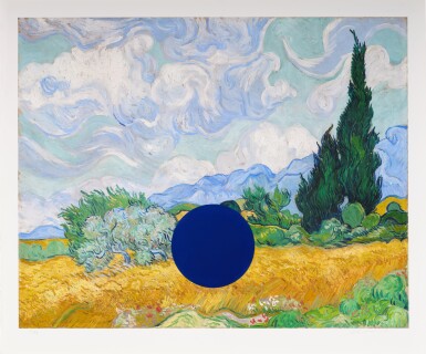 View full screen - View 1 of Lot 5. Gazing Ball (van Gogh Wheatfield with Cypresses).