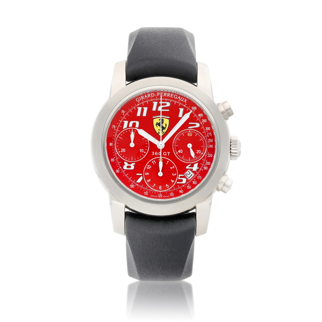 View full screen - View 1 of Lot 8111. Ferrari, Reference 8028, A limited edition white gold chronograph wristwatch with date, Circa 2006 | 芝柏 Ferrari 型號8028 限量版白金計時腕錶,備日期顯示,約2006年製.