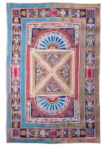 Grand tapis velours au point de la Savonnerie d'époque Louis XVI, manufacture Royale d'Aubusson, 1788-1789
