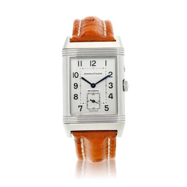 View full screen - View 1 of Lot 47. Reference 270.8.54 Reverso Duoface A stainless steel reversible dual time zone wristwatch with day/night indication, Circa 2000.