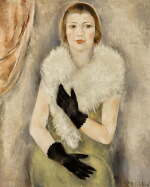 Femme gantée de noir