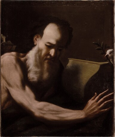 View full screen - View 1 of Lot 252. Noah, half length, with a dove bringing an olive branch.