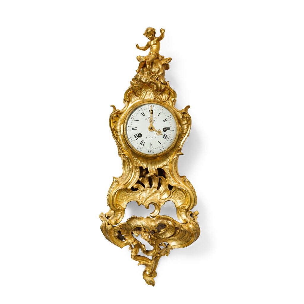 View full screen - View 1 of Lot 135. A Louis XV gilt-bronze bracket clock, Paris, circa 1760, the dial signed Charles Rey.