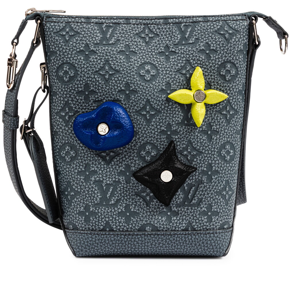 View full screen - View 1 of Lot 743. Limited Edition Grey, Green, Blue and Black Monogram Calfskin Hobo Cruisier PM Silver Hardware, 2022.