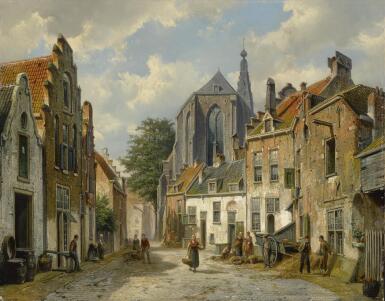 View full screen - View 1 of Lot 7. WILLEM KOEKKOEK | A Dutch Street in Summer.
