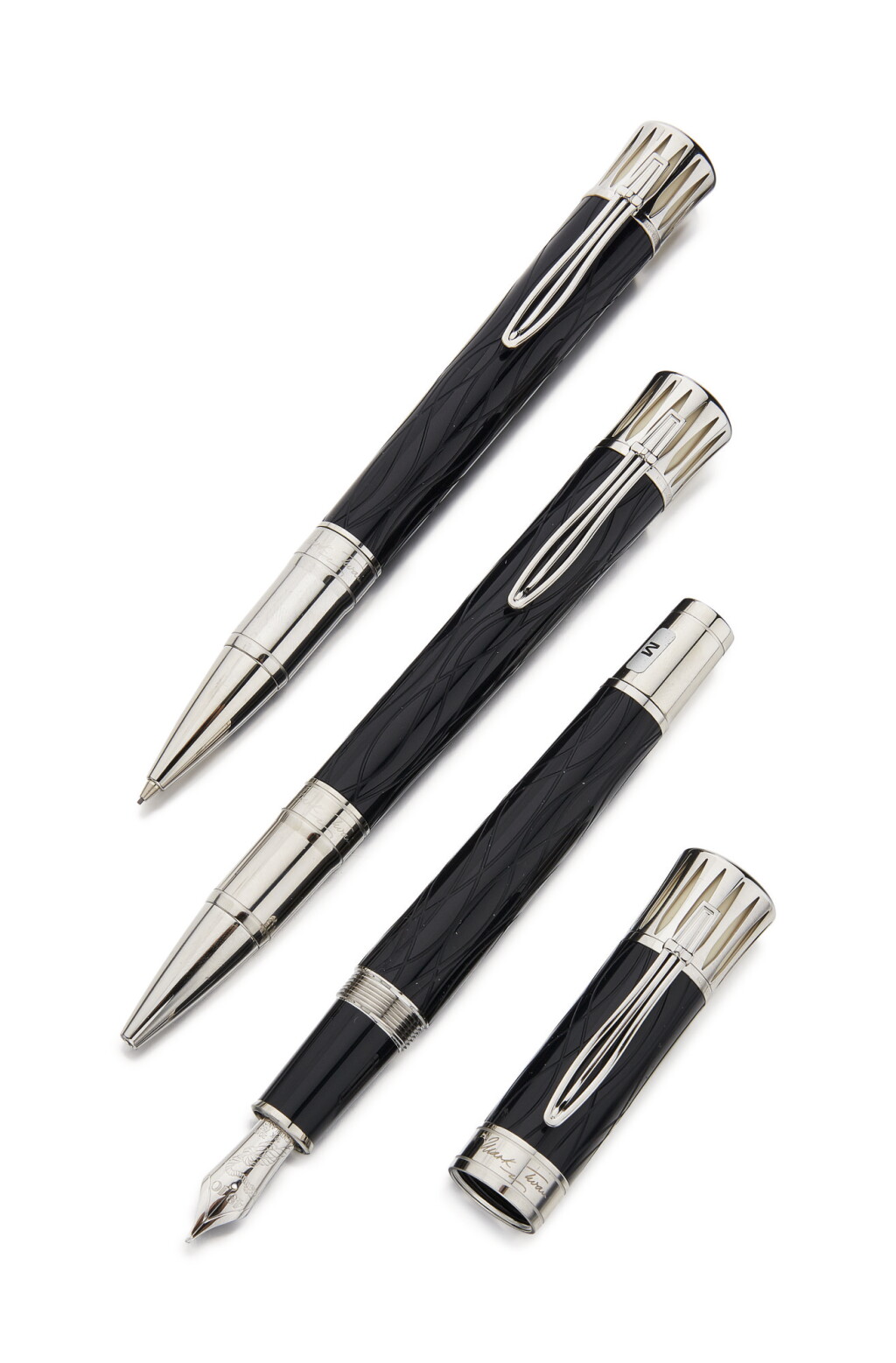 View full screen - View 1 of Lot 1. MONTBLANC | A LIMITED EDITION SET OF THREE PENS, CIRCA 2010.