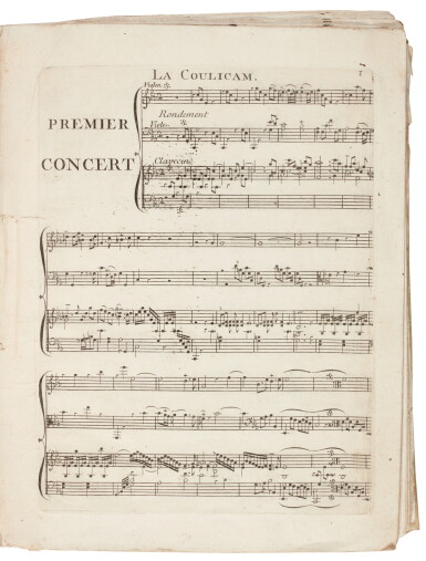 View full screen - View 1 of Lot 47. J.-P. Rameau. Pièces de clavecin en concerts, first edition, 1741.