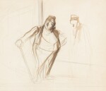 Standing man with a cane | Homme debout appuyé sur une canne