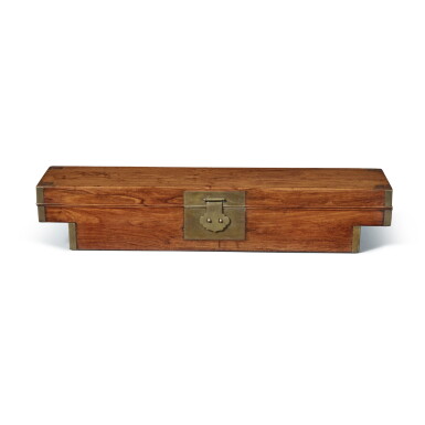 View full screen - View 1 of Lot 728. A 'huanghuali' sedan chair document box (Jiaoxiang), 17th / 18th century | 十七 / 十八世紀 黃花梨轎箱.