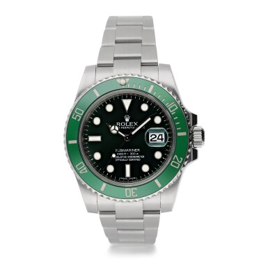View full screen - View 1 of Lot 801. ROLEX | REFERENCE 116610 SUBMARINER 'HULK' A STAINLESS STEEL AUTOMATIC WRISTWATCH WITH DATE AND BRACELET, CIRCA 2010.