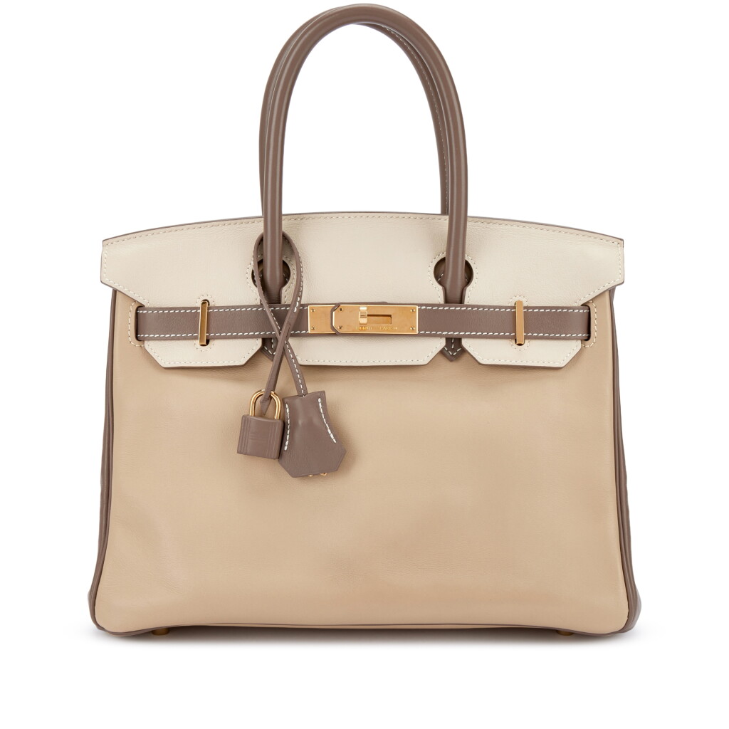 View full screen - View 1 of Lot 1654. Parchemin, Etoupe and Trench Swift HSS Birkin 30 Gold Hardware, 2011.