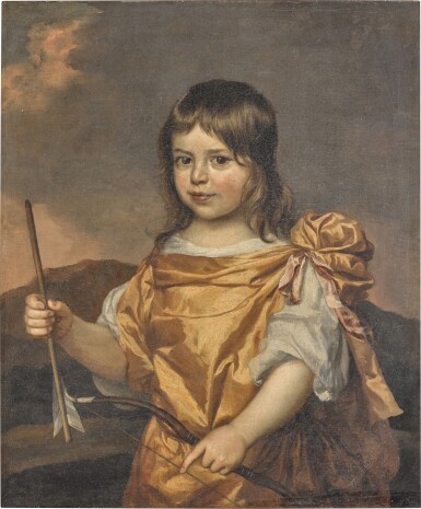 View full screen - View 1 of Lot 66. Portrait of a boy with a bow and arrow.