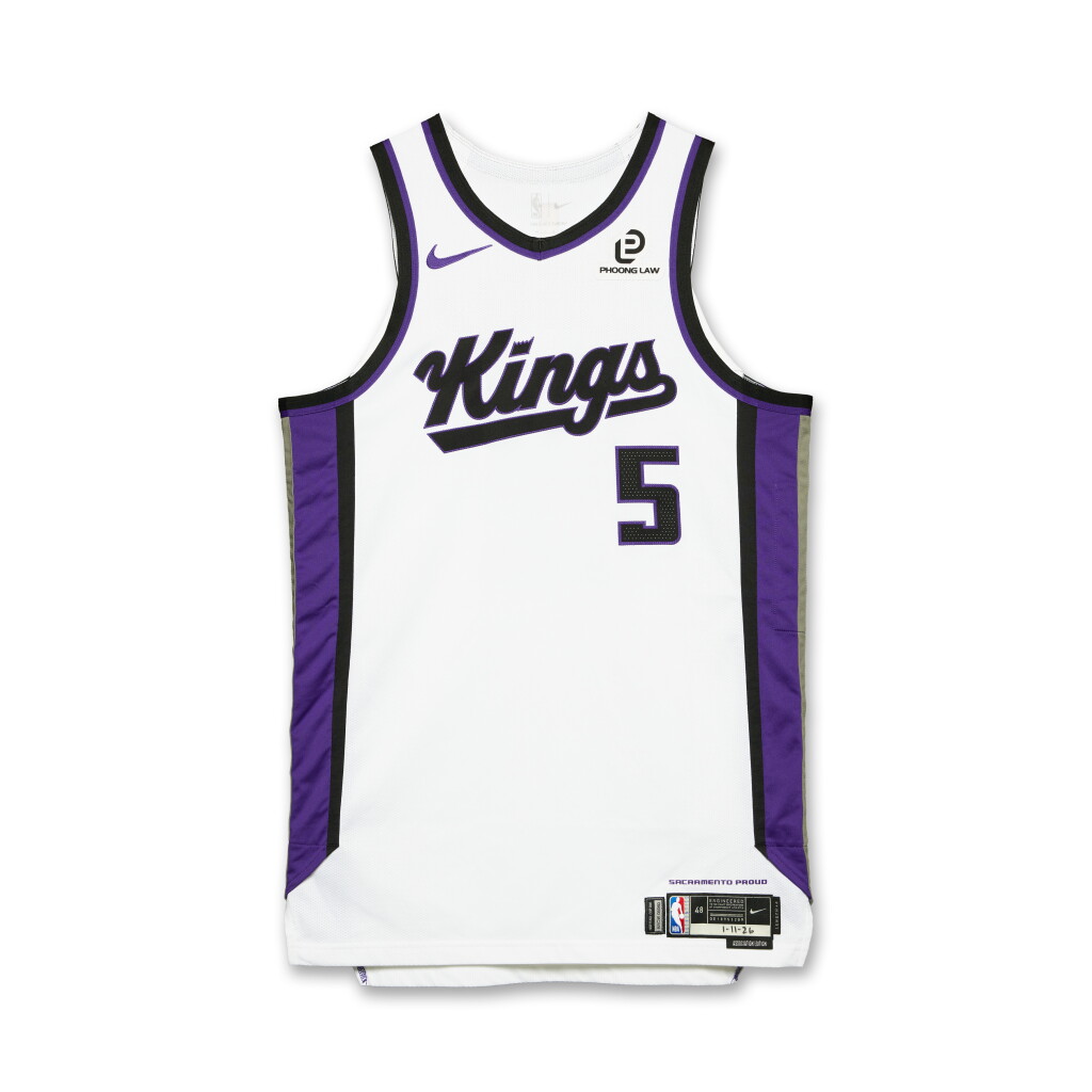 View full screen - View 1 of Lot 101. Nique Clifford Sacramento Kings 2025-2026 Game Worn Association Edition Jersey .