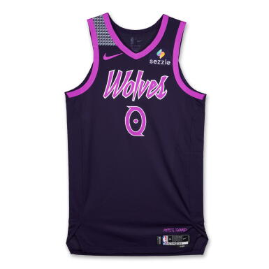 View full screen - View 1 of Lot 35. Donte DiVincenzo Minnesota Timberwolves 2025-2026 Game Worn City Edition Jersey | Matched to 2 Games.