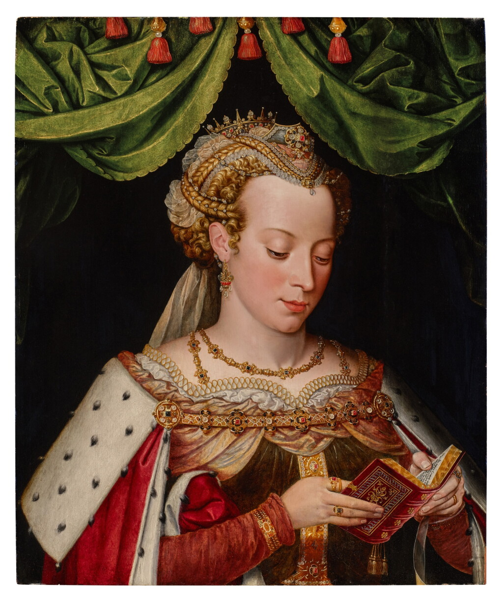View full screen - View 1 of Lot 110. Portrait of a Noblewoman as a Sibyl.
