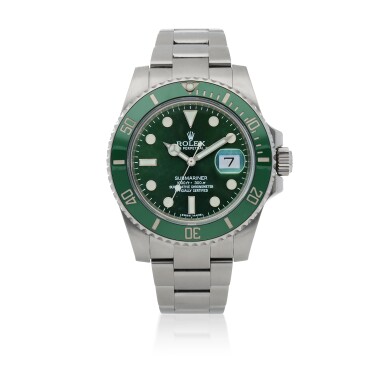 View full screen - View 1 of Lot 4. 'Hulk' Submariner, Ref. 116610LV Stainless steel wristwatch with date and bracelet Circa 2017.