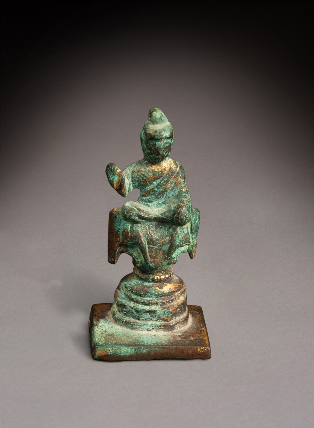 View full screen - View 1 of Lot 94. A bronze seated figure of Buddha, Sui / Tang dynasty | 隋 / 唐 銅釋迦牟尼佛坐像.