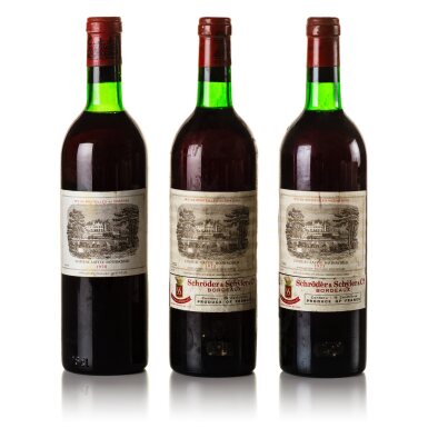 View full screen - View 1 of Lot 8. Château Lafite 1970/1973 (3 BT).