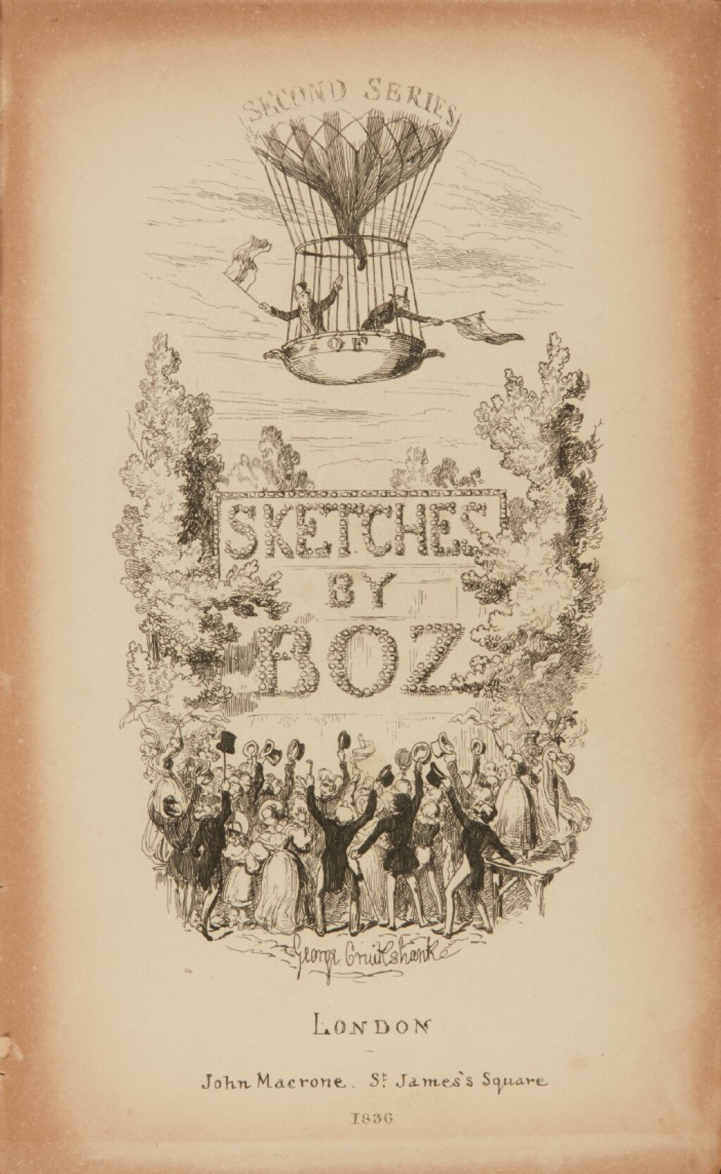 全螢幕檢視 - 查看7Dickens, Sketches by Boz, First and Second Series, 1836-1837, first edition的1