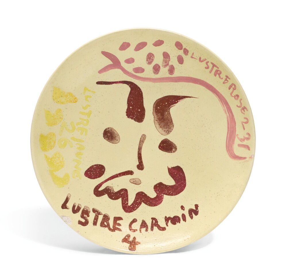 View full screen - View 1 of Lot 31. PABLO PICASSO | TÊTE DE FAUNE AVEC TESTS DE LUSTRE ROSE .