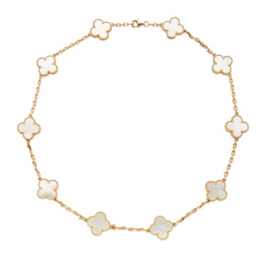 View full screen - View 1 of Lot 12. MOTHER-OF-PEARL 'VINTAGE ALHAMBRA' NECKLACE, VAN CLEEF & ARPELS, FRANCE.