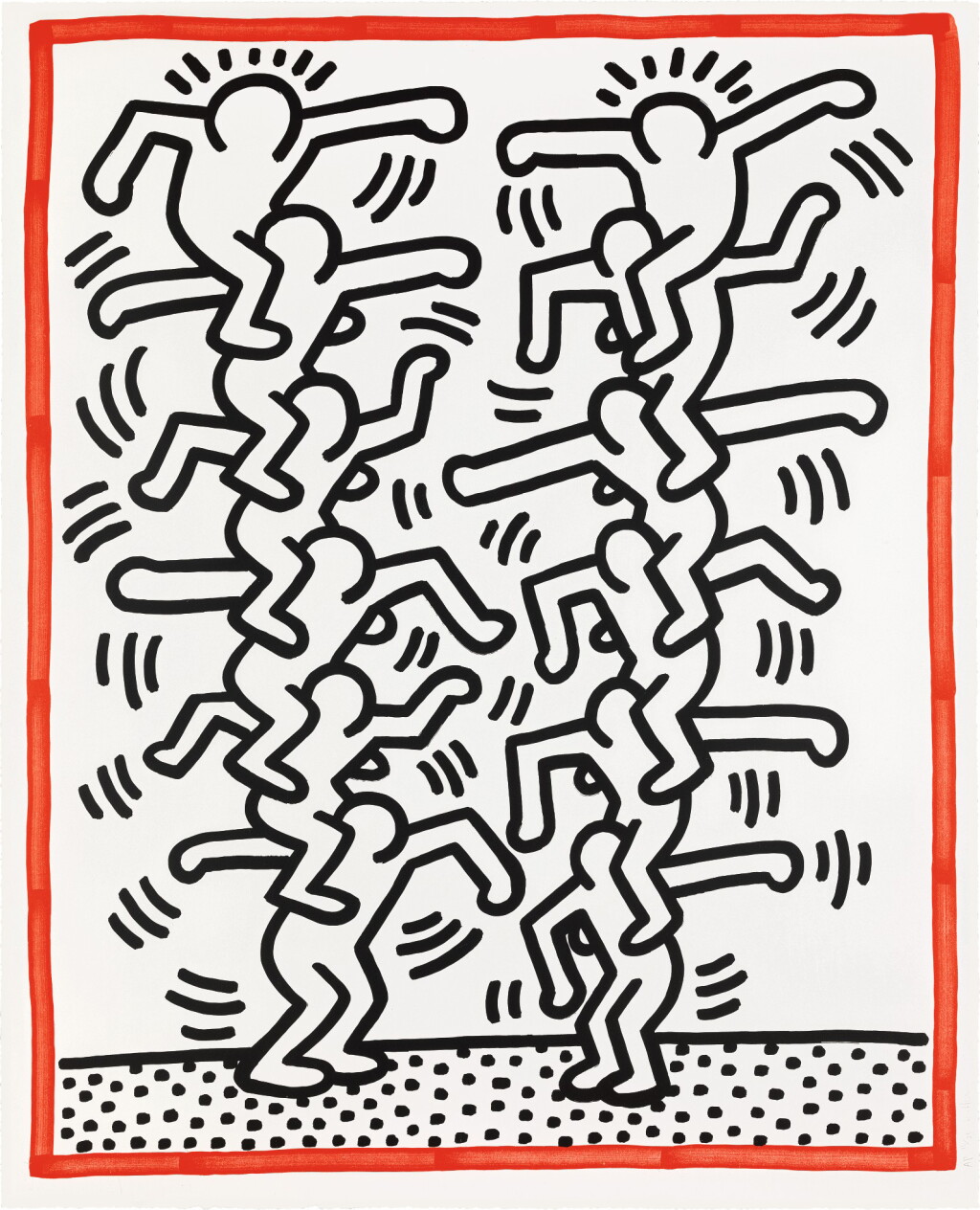 View full screen - View 1 of Lot 145. KEITH HARING | UNTITLED (L. P. 41) .
