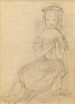 Léonard Tsuguharu Foujita 藤田嗣治 | Petite fille épluchant, des pommes de terre 剝馬鈴薯的女孩
