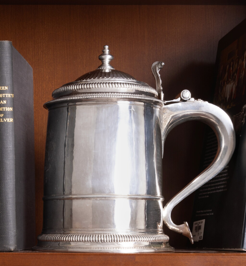 View full screen - View 1 of Lot 287. A Queen Anne Provincial Silver Large Tankard, John Elston, Exeter, 1706.