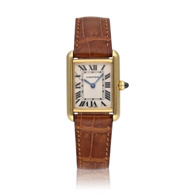 View full screen - View 1 of Lot 411. Reference 2442 Tank | A yellow gold wristwatch, Circa 2000.