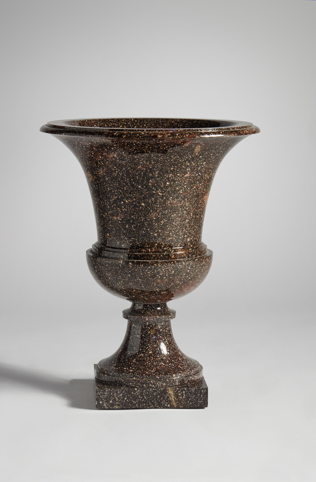 View full screen - View 1 of Lot 385. A Swedish Neoclassical Blyberg Porphyry Campana Vase, Älvdalen, First Half 19th Century.