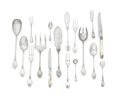 View full screen - View 1 of Lot 252. A silver flatware 213-piece set, Laigniez, Paris, circa 1900 | Partie de ménagère en argent de 213 pièces par Laigniez, Paris, vers 1900.