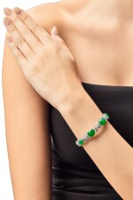 Jadeite and Diamond Bracelet | 天然翡翠 配 鑽石 手鏈
