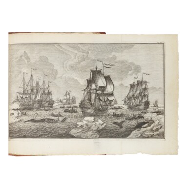 View full screen - View 1 of Lot 135. ZORGDRAGER, C. G. | Bloeyende opkomst der aloude en hedendaagsche Groenlandsche visschery. Amsterdam: Joannes Oosterwyck, 1720.