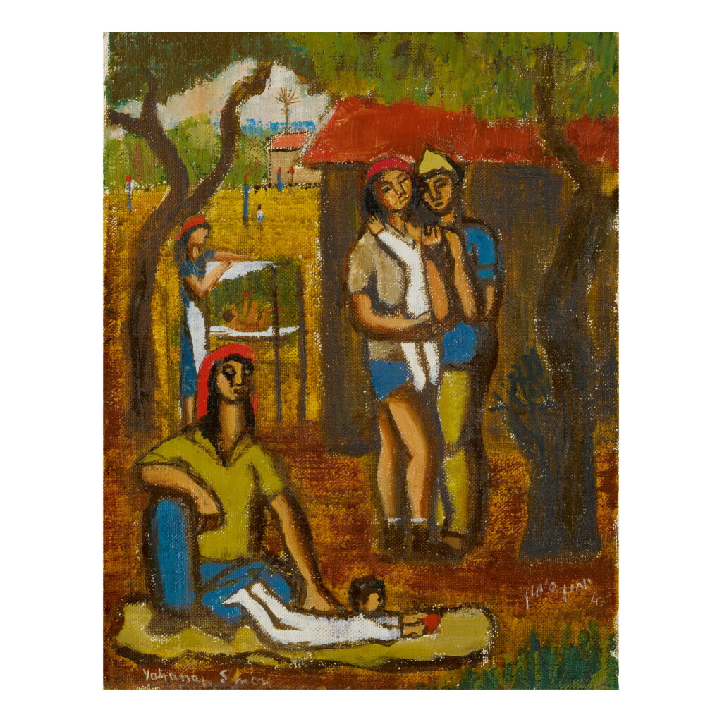 View full screen - View 1 of Lot 14. YOHANAN SIMON | KIBBUTZ SCENE.
