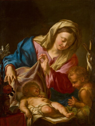View full screen - View 1 of Lot 169. The Madonna and Child with the infant Saint John the Baptist.