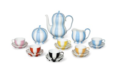 View full screen - View 1 of Lot 593. Melon model coffee service, the model designed in 1929.
