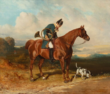 View full screen - View 1 of Lot 326. Hunting scene | Scène de chasse à courre.