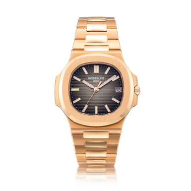 View full screen - View 1 of Lot 38. Nautilus, Ref. 5711R, Pink gold wristwatch with date and bracelet Circa 2019 | 百達翡麗 | 5711R型號「Nautilus」粉紅金鍊帶腕錶備日期顯示,約2019年製.