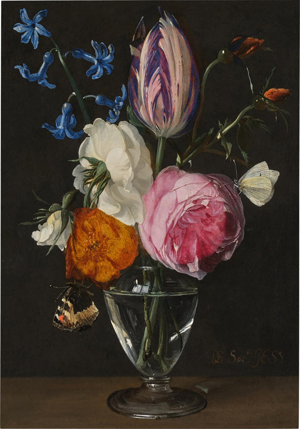 View full screen - View 1 of Lot 312. Still Life of Flowers in a Glass Vase.