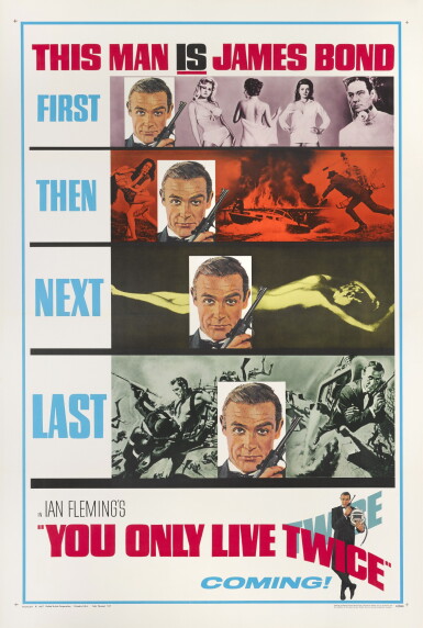 View full screen - View 1 of Lot 90. You Only Live Twice (1967), advance poster, US.