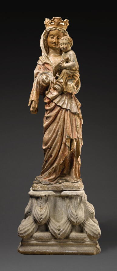 View full screen - View 1 of Lot 10. FRENCH, PROBABLY LORRAINE, CIRCA 1380 | VIRGIN AND CHILD.