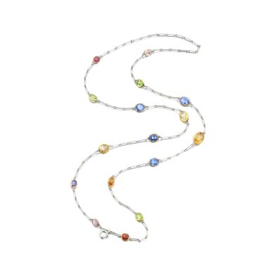 View full screen - View 1 of Lot 1063. Gem set longchain, circa 1910.