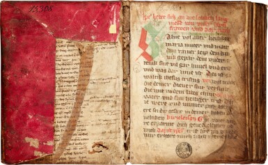 View full screen - View 1 of Lot 15. Book of Hours in German, Use of Nuremberg(?), with Latin incipits | Germany (Nuremberg?) | 2nd half of the 14th century.