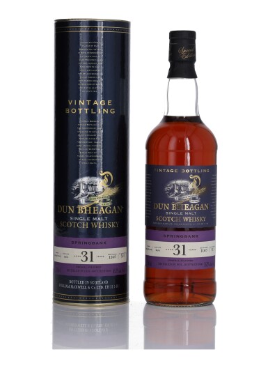 View full screen - View 1 of Lot 225. Springbank Dun Bhegan 31 Year Old 56.2 abv 1974 (1 BT 75cl).