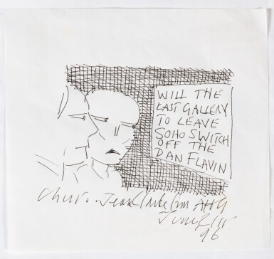 View full screen - View 1 of Lot 205. Will the Last Gallery to Leave SoHo Switch off Dan Flavin .