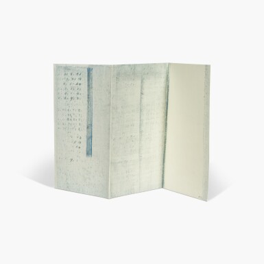 View full screen - View 1 of Lot 4. Début et fin de la neige. Genève, 1989. Reliure en Rim de Jean de Gonet. Un des 20 exemplaires de tête avec huile originale signée..