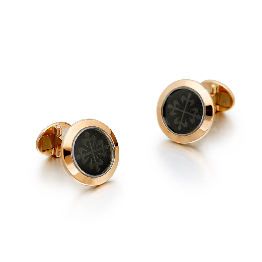 View full screen - View 1 of Lot 8090. Calatrava | A pair of pink gold cufflinks, Circa 2015 | 百達翡麗 | Calatrava | 一對粉紅金袖扣,約2015年製.