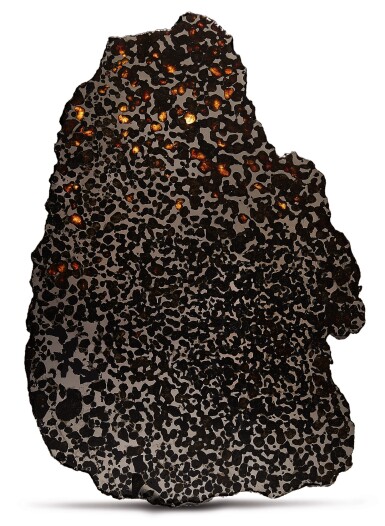 View full screen - View 1 of Lot 102. A SLICE OF SERICHO PALLASITE .