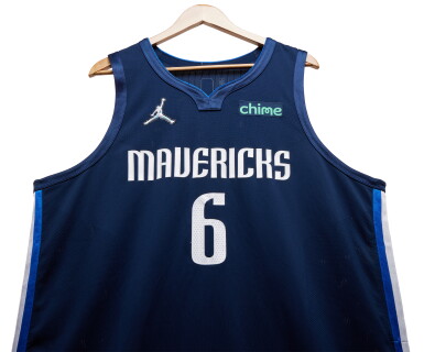 View full screen - View 1 of Lot 26. Kristaps Porzingis Dallas Mavericks 2021-2022 Kia NBA Tip-Off Game Worn Statement Edition Jersey .